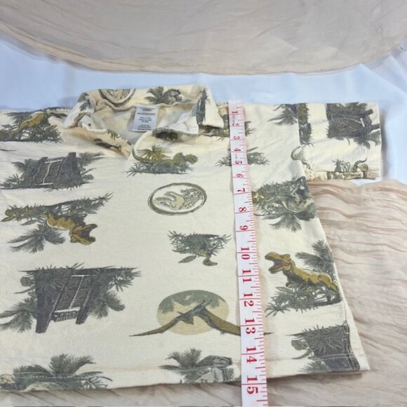 Jurassic World White Boys Dinosaur Short Sleeve Pullover Top Size 5T - Picture 11 of 13